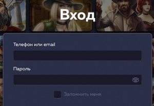 Форма входа Вавада